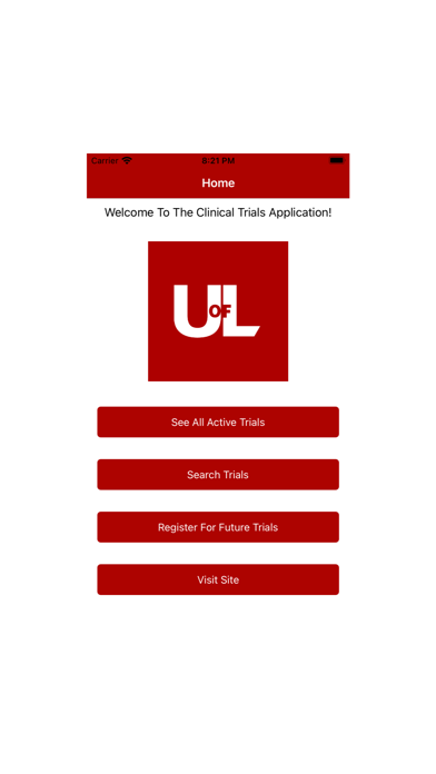 UofL Clinical Trials Mobile Screenshot