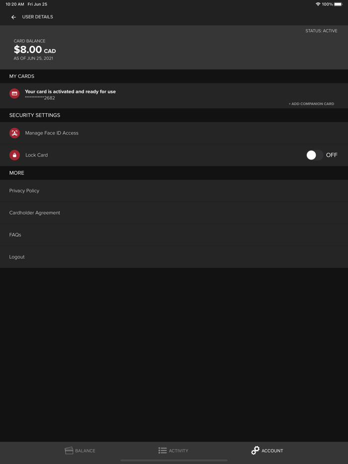 Kingston Balance Checker