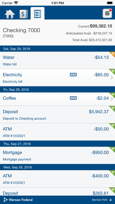 Warsaw Federal Business Mobile Screenshot