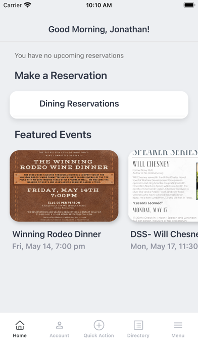 Petroleum Club of Houston Screenshot