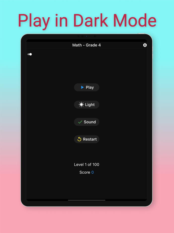 4th Grade Math Challenge Game