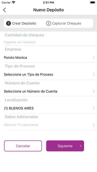 Depósito Móvil Screenshot