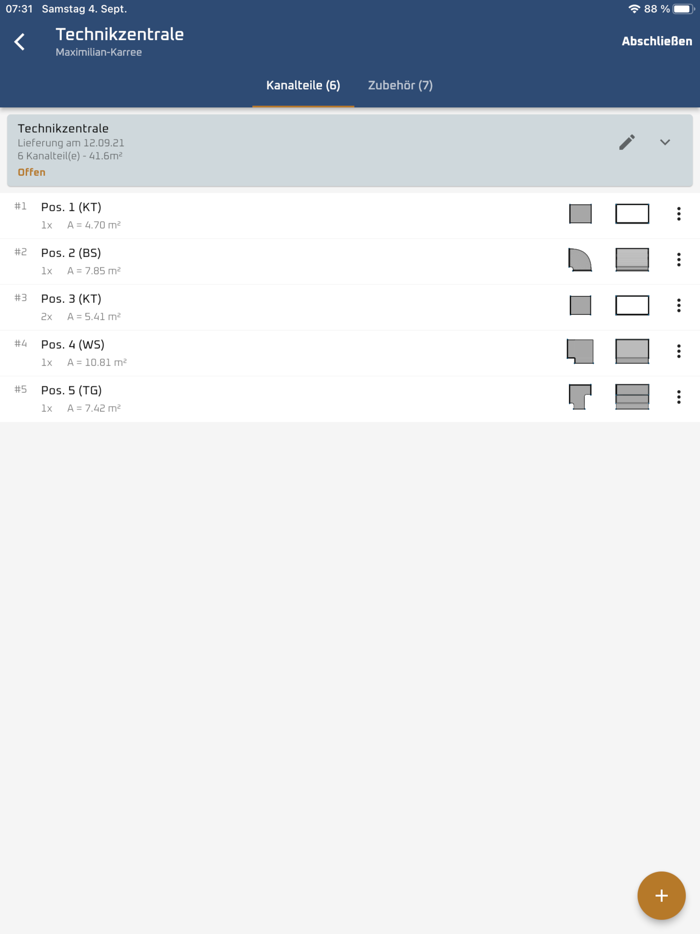 Digitales Lüftungsaufmaß
