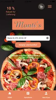 monti's pizza, pasta, burger iphone screenshot 1