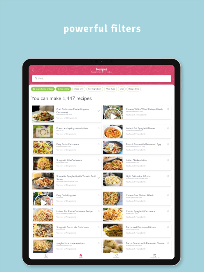 SuperCook Recipe By Ingredient