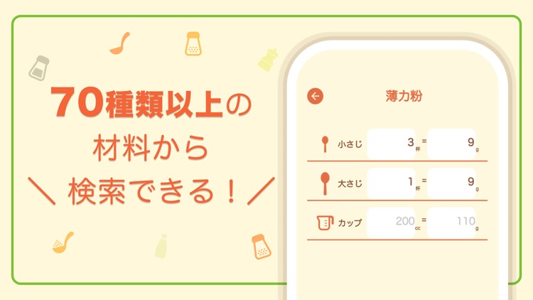 大さじグラム〜分量変換〜