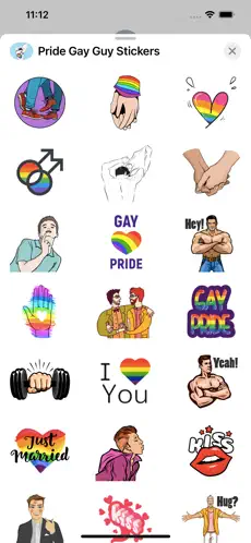 Image 2 Pride Gay Guy Stickers iphone