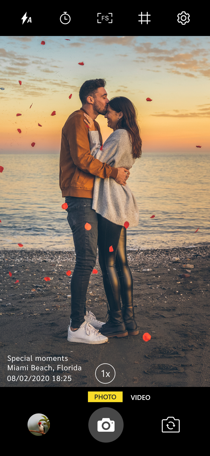 Auto Stamper Stamps on photos