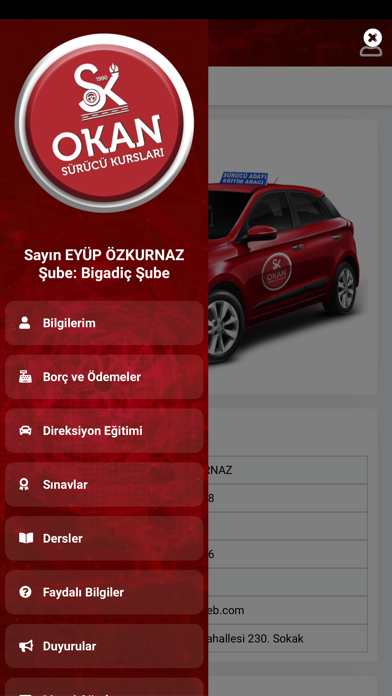 Okan Sürücü - Kursiyer Screenshot