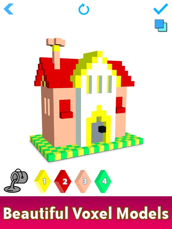Screenshot #6 pour House 3D Voxel Color By Number