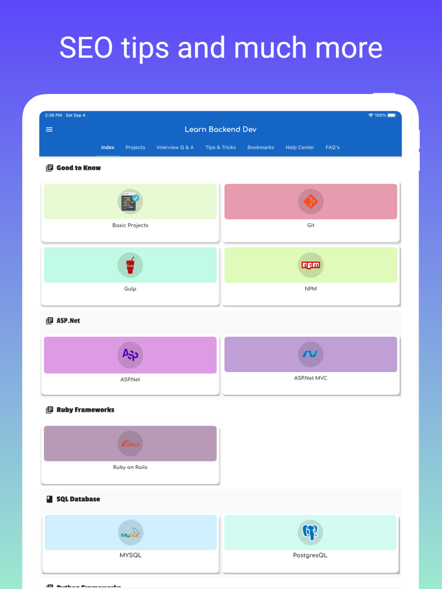 ‎Learn Backend Development Screenshot