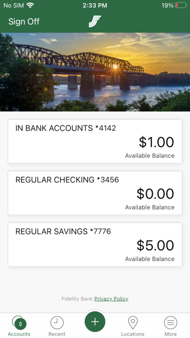 Fidelity Bank AR Screenshot