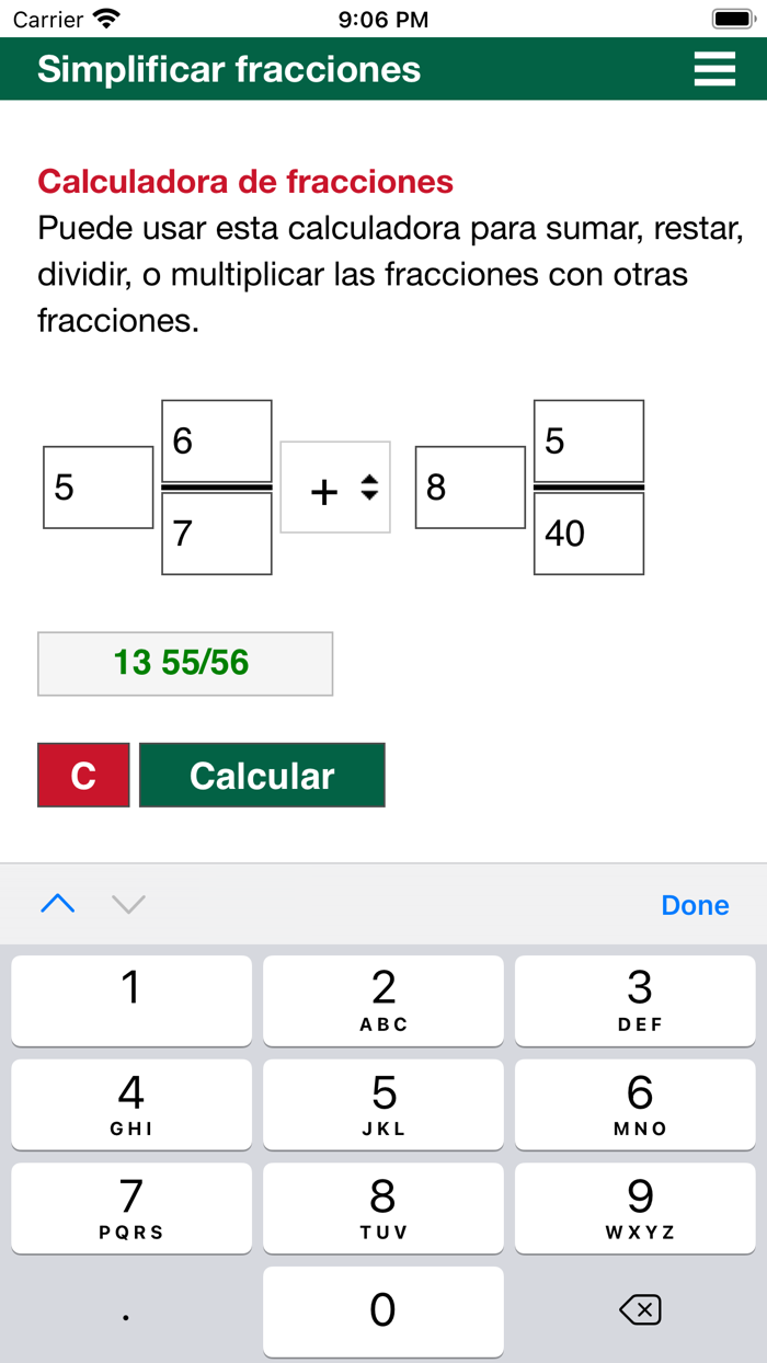 Simplificar fracciones