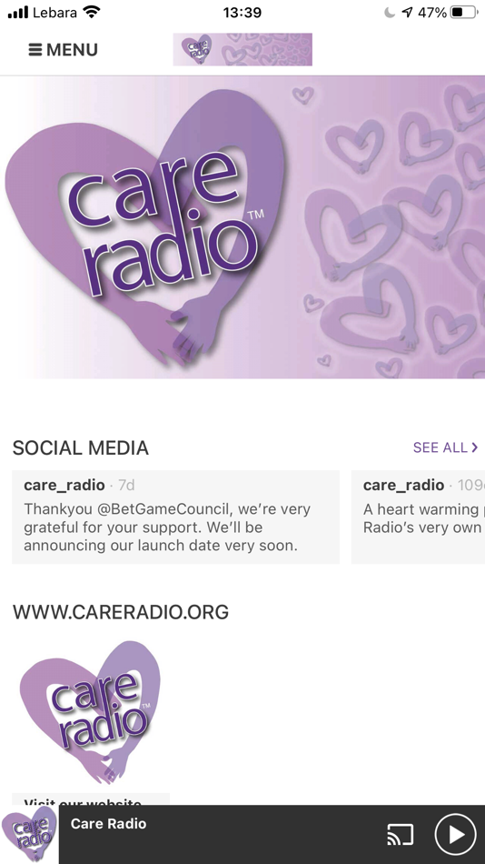 #1. Care Radio (iOS) 由: Care Radio CIC