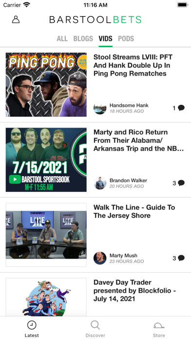 Barstool Bets Screenshot