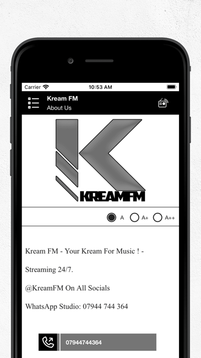Kream FM Screenshot