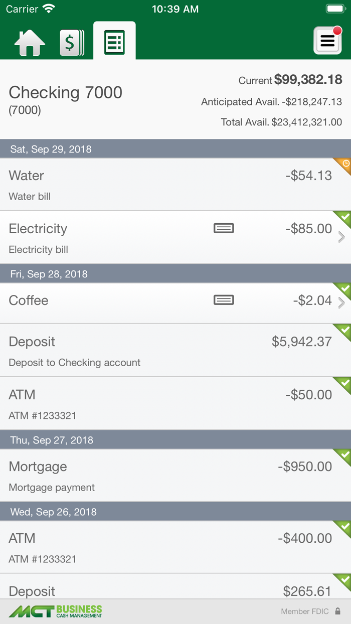 MCT Business Cash Management