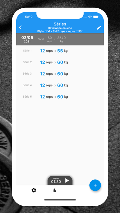 Screenshot #3 pour Carnet de Musculation