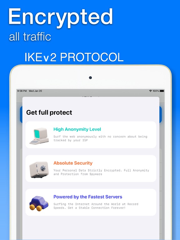 VPNSmart. Full online protect iPad screenshot 3 - Productivity app