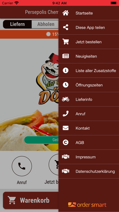 Persepolis Lieferdienst Screenshot