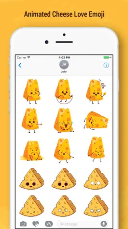 Game screenshot Animated Cheese Love Emoji apk