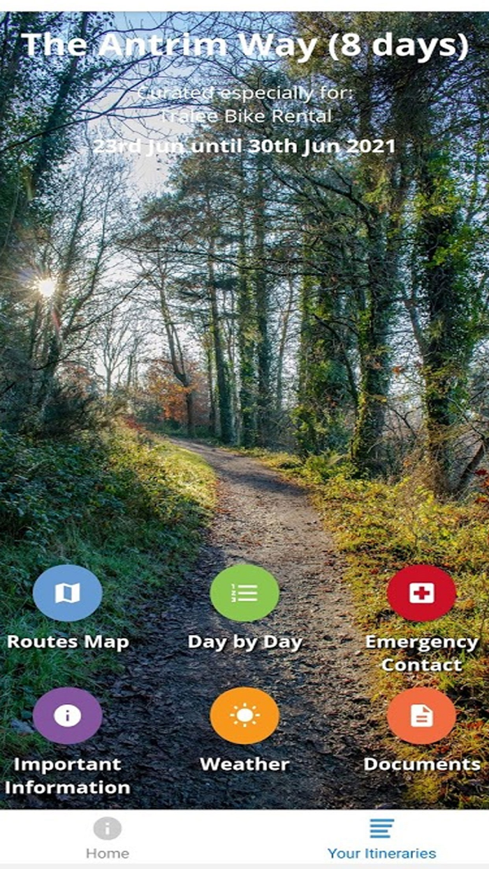 Ireland Walk Hike Bike App