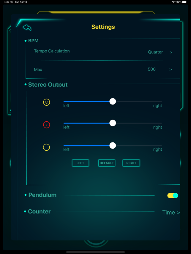 Pamja e ekranit të TempoHero Pro Metronome