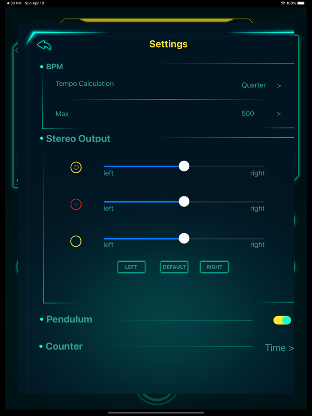 Skærmbillede af TempoHero Pro Metronome