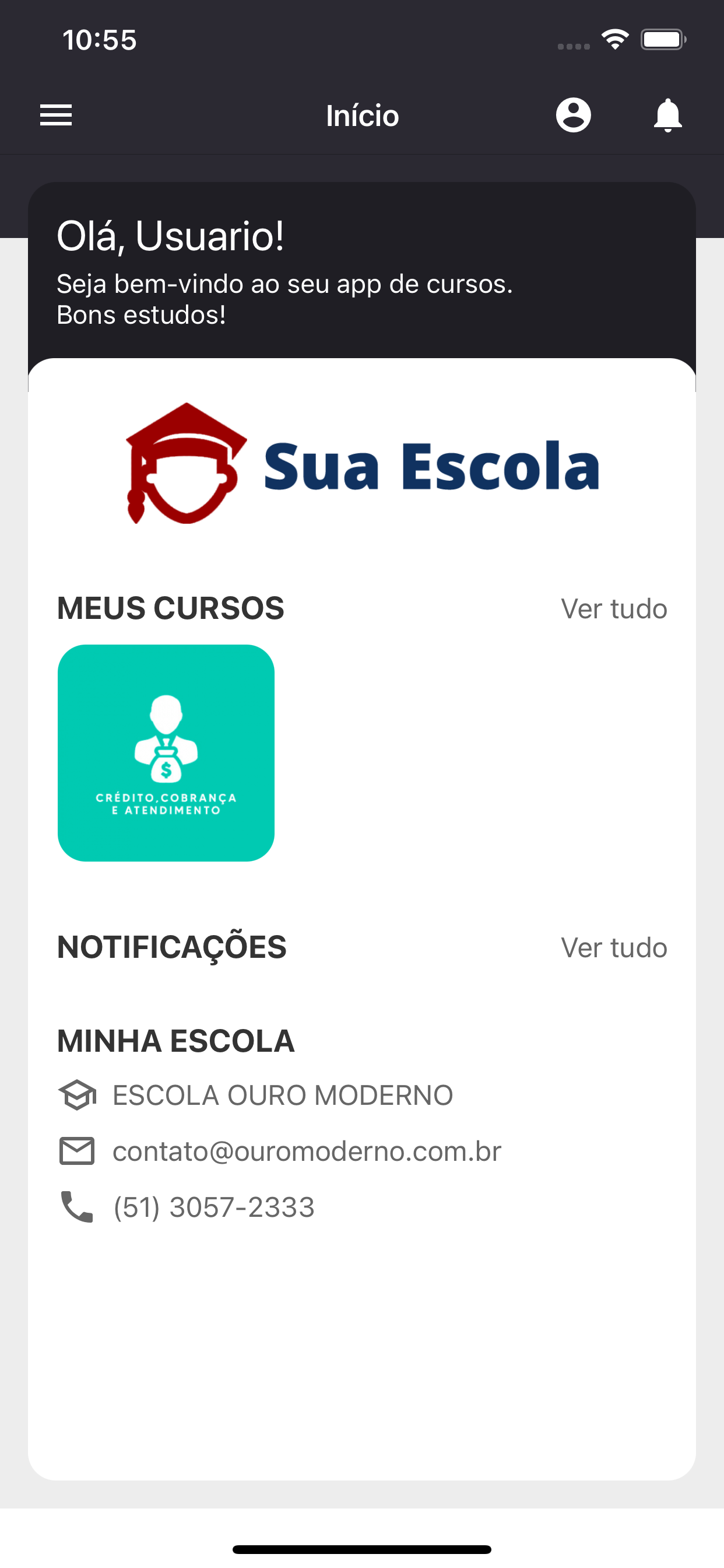 Meu App de Cursos