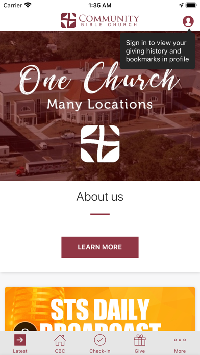 Community Bible Church US Screenshot