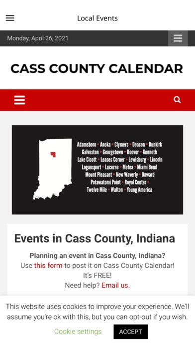 Cass County INfo Screenshot