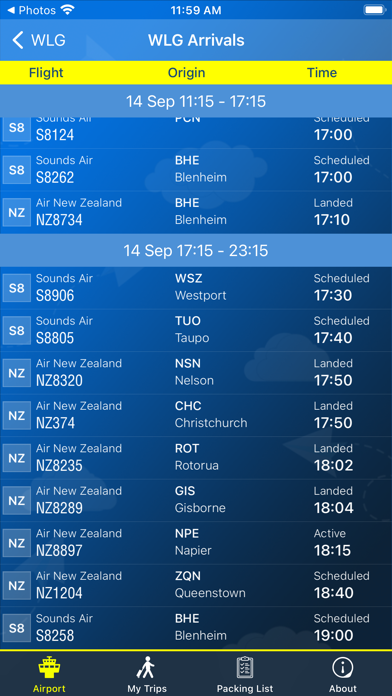 Screenshot #2 pour Wellington Airport Info +Radar