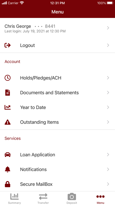 Washington Area FCU Mobile Screenshot