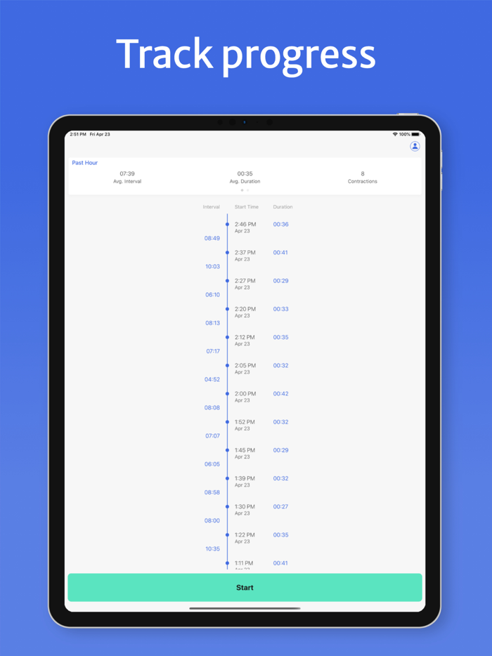 Birth Time - Contraction Timer