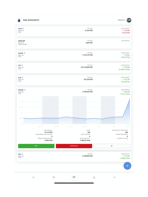 PKO supermakler iPad screenshot 4