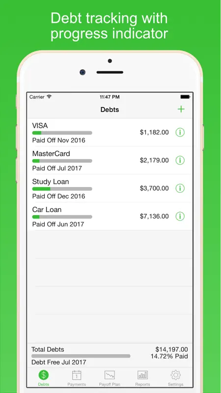 Debts screenshot 1 of 5