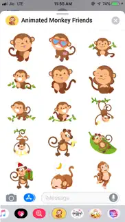 animated monkey friends iphone screenshot 2