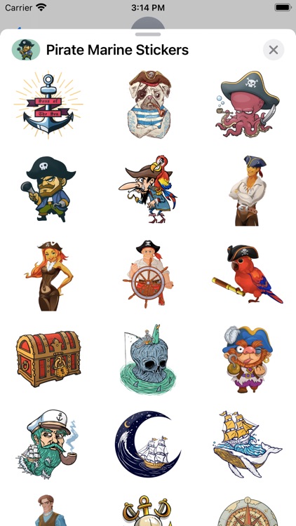 Pirate Marine Stickers