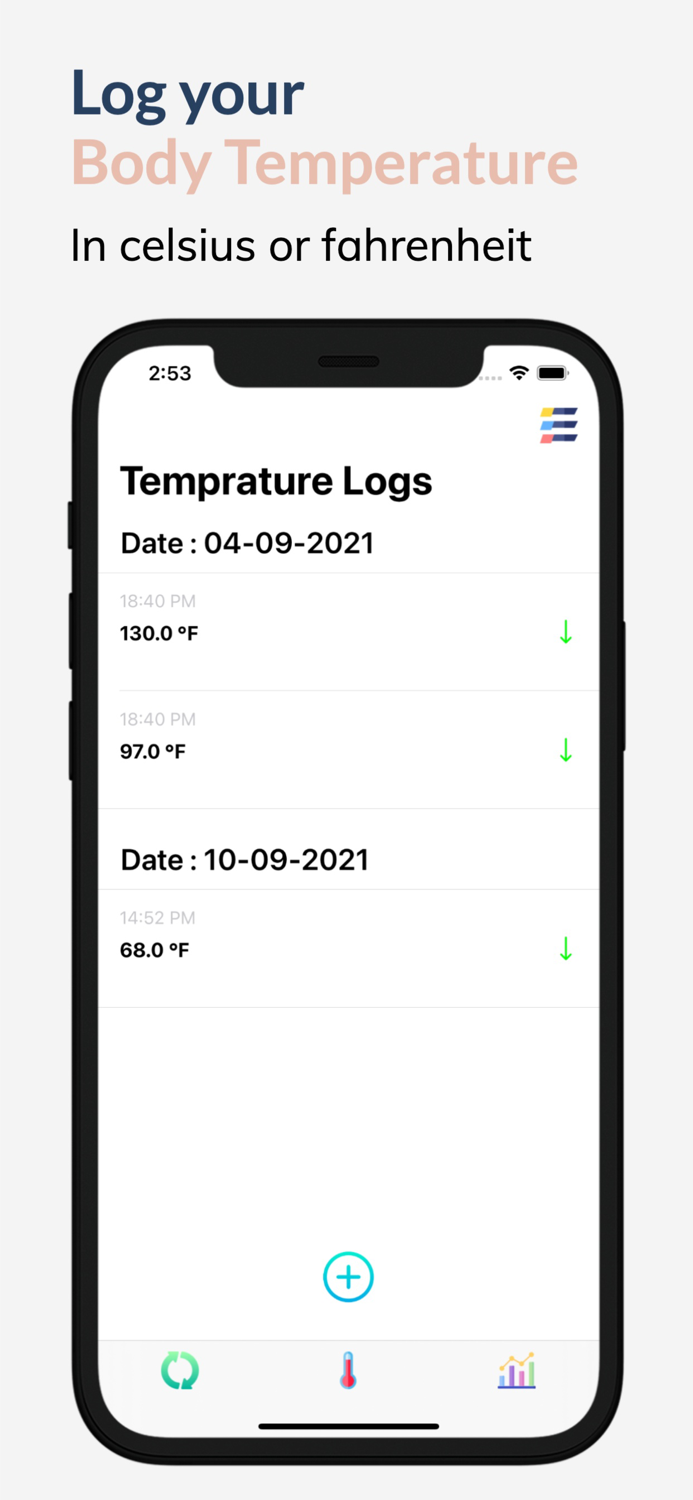 Body temperature log recorder