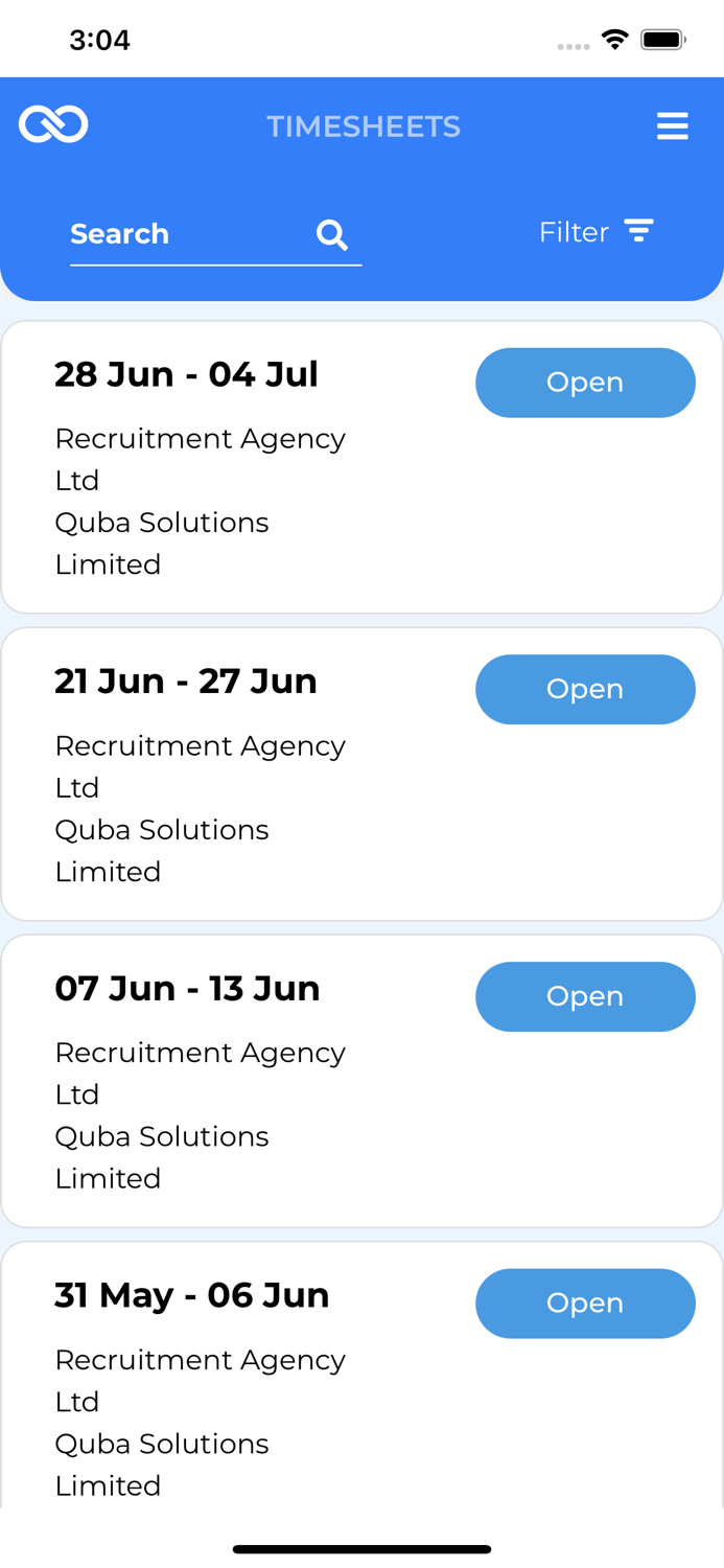 Quba Solutions E-Timesheets