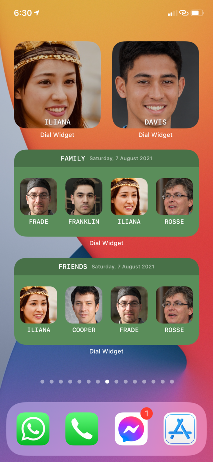 Call Widget  Quick Contacts