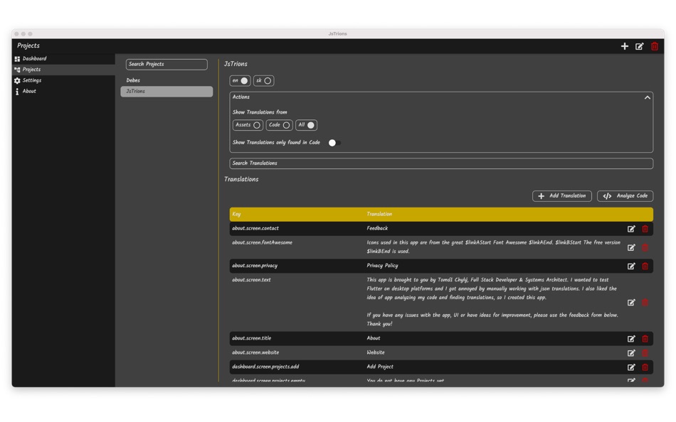 #1. JsTrions: AI translations (macOS) 由: Tomas Chyly