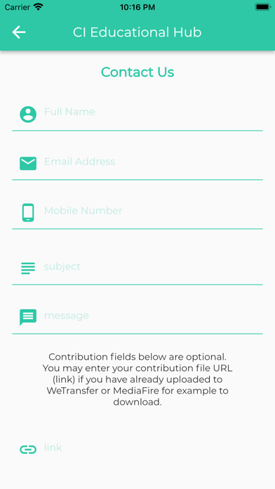 CI Educational Hub Screenshot