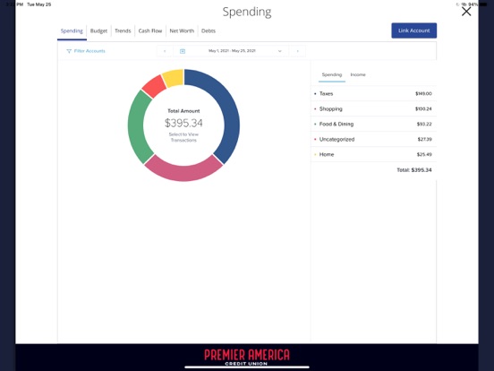 Premier America Credit Union iPad screenshot 6 - Finance app
