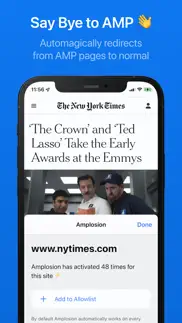 amplosion: redirect amp links iphone screenshot 1