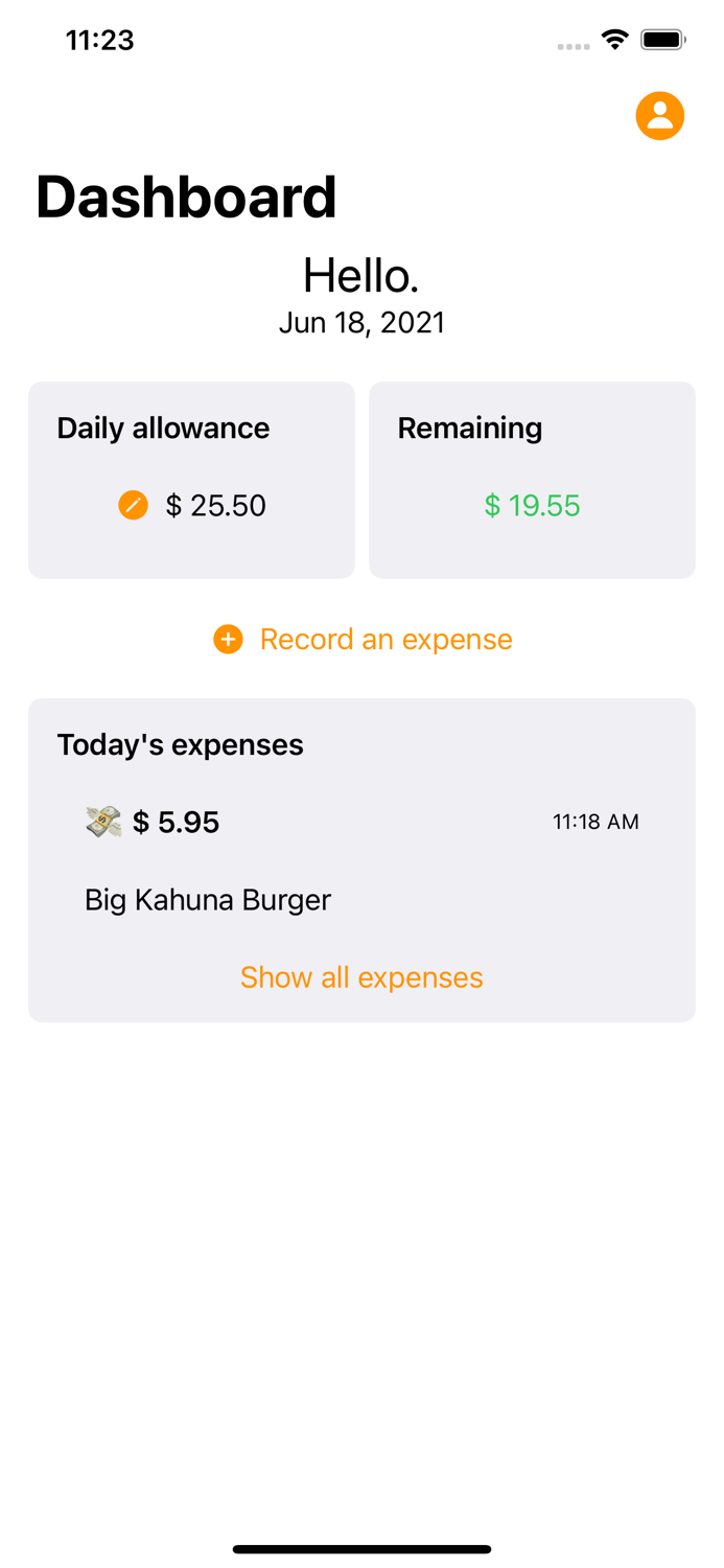 Neverbroke Daily budgeting
