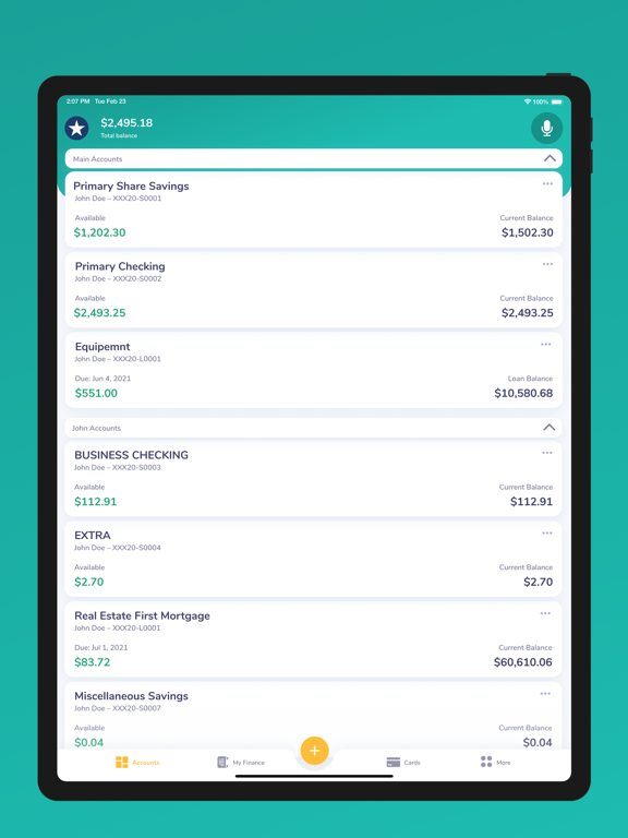 MC Mobile Banking iPad screenshot 2 - Finance app