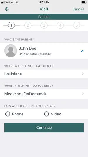 Tulane Telehealth screenshot 2