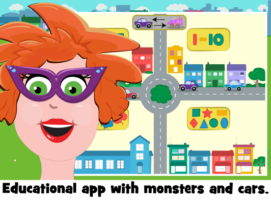 Screenshot #1 for Letters & numbers monsters app