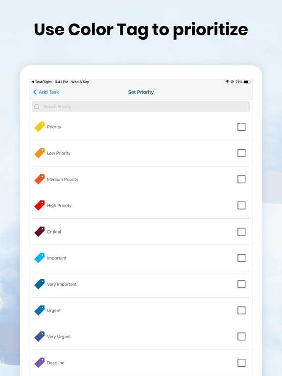 To Do List| iPad screenshot 5 - Productivity app